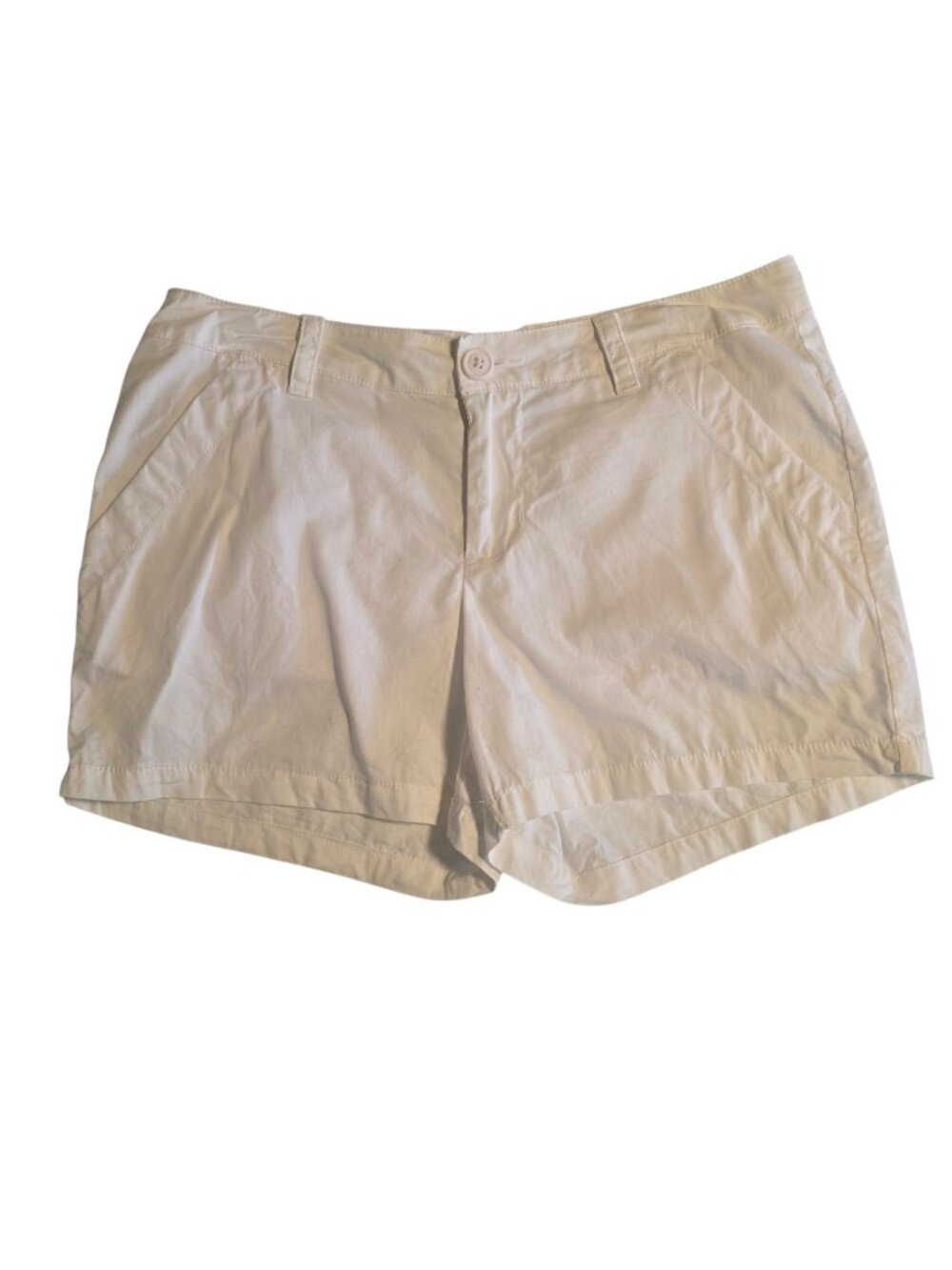 Columbia Shorts Chinos Outdoor Casual White Cotton Womens Size 6- 4" Length